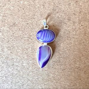 Botswana Agate Pendant in 925 Silver